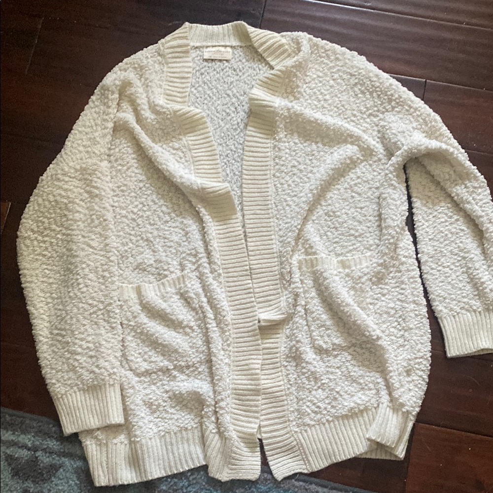Bobbie Brooks Cream Chunky Knit Cardigan